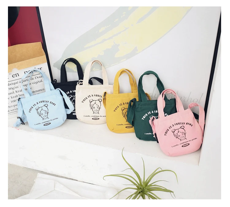 Menghuo 2018 New Canvas Casual Korean Shoulder Tote Bag Mini Single Messenger Crossbody Bags Women Bucket Female Bag Cute girls00_28