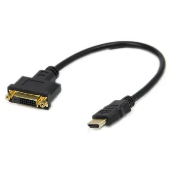 

30cm HDMI Male to DVI-D 24+1 Pin Female (M/F) Video Cable Adapter Plug