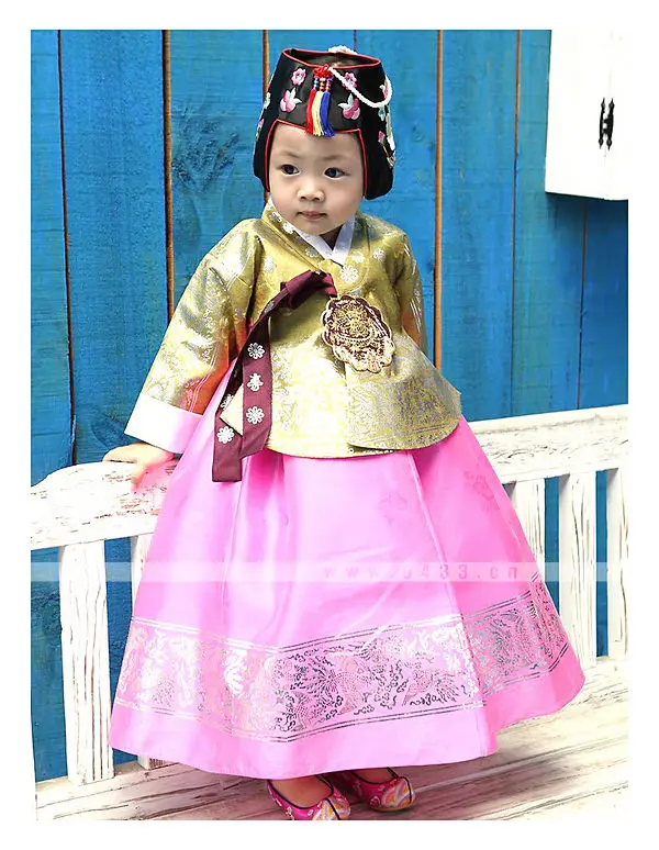 

Korean Clothing for Girls 85CM Hanbok Dress Ancient Wedding Embroidered Outfit Orient Ethnic Stage Dance Copaly Costume Gift
