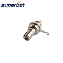 Superbat BNC штепсельная Вилка для крепления на панель Быстрый нажим с гайкой и припоем 50 Ом разъем