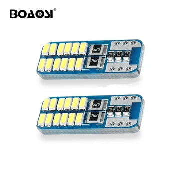

2x Canbus 3014SMD T10 Led No Error W5W Led Auto Parking Light Interior License Plate Sidemarker Bulb White Blue Led Car Light