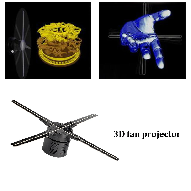 50CM WIFI 3D Hologram Projector Fan Four Axil Design Video Projector Advertising Light APP Control LED Holographic Display 50CM WIFI 3D Hologram Projector Fan Four Axil Design Video Projector Advertising Light APP Control LED Holographic Display