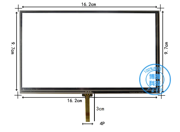 

LFTP-201-7 7 inch touch screen welding for car gps 162*97
