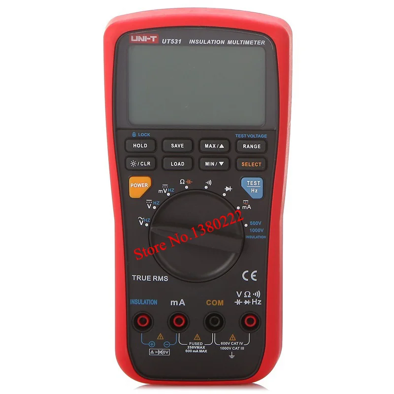 

Digital Multitester UNI-T UT531 True RMS Auto Range 500-1000V Insulation Resistance Tester Multimeter Capacitor