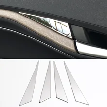 4шт. Хромированные накладки треугольники на панели дверей над ручками молдингами из нержавеющей стали для Lada Vesta Лада Веста седан универсал СВ Кросс SW Cross Sport