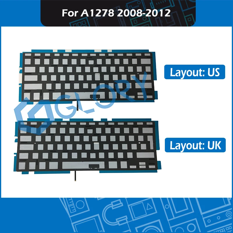 New A1278 Keyboard Backlight For font b Macbook b font Pro 13 Unibody A1278 Keyboard Backlit