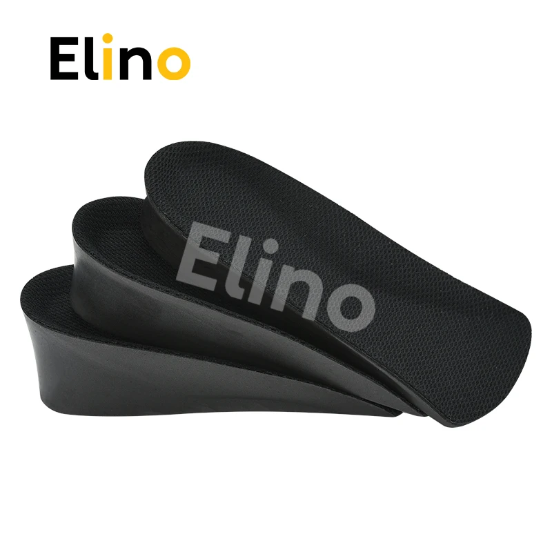 Elino هلام الارتفاع زيادة النعال الرجال النساء إضافة 1-4 سنتيمتر شبكة نصف إدراج تنفس المضادة للانزلاق حذاء منصات المصاعد صعد باطن