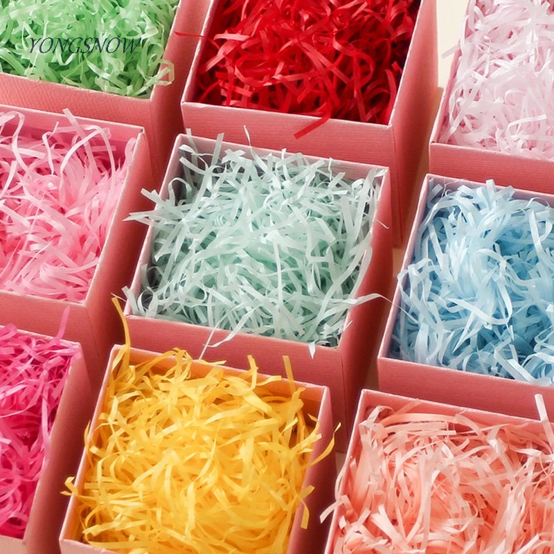 

20g Shredded Crinkle Paper Raffia Paper Confetti Dry Straw Gifts Box Filling Material DIY Wedding Birthday Party Decoration