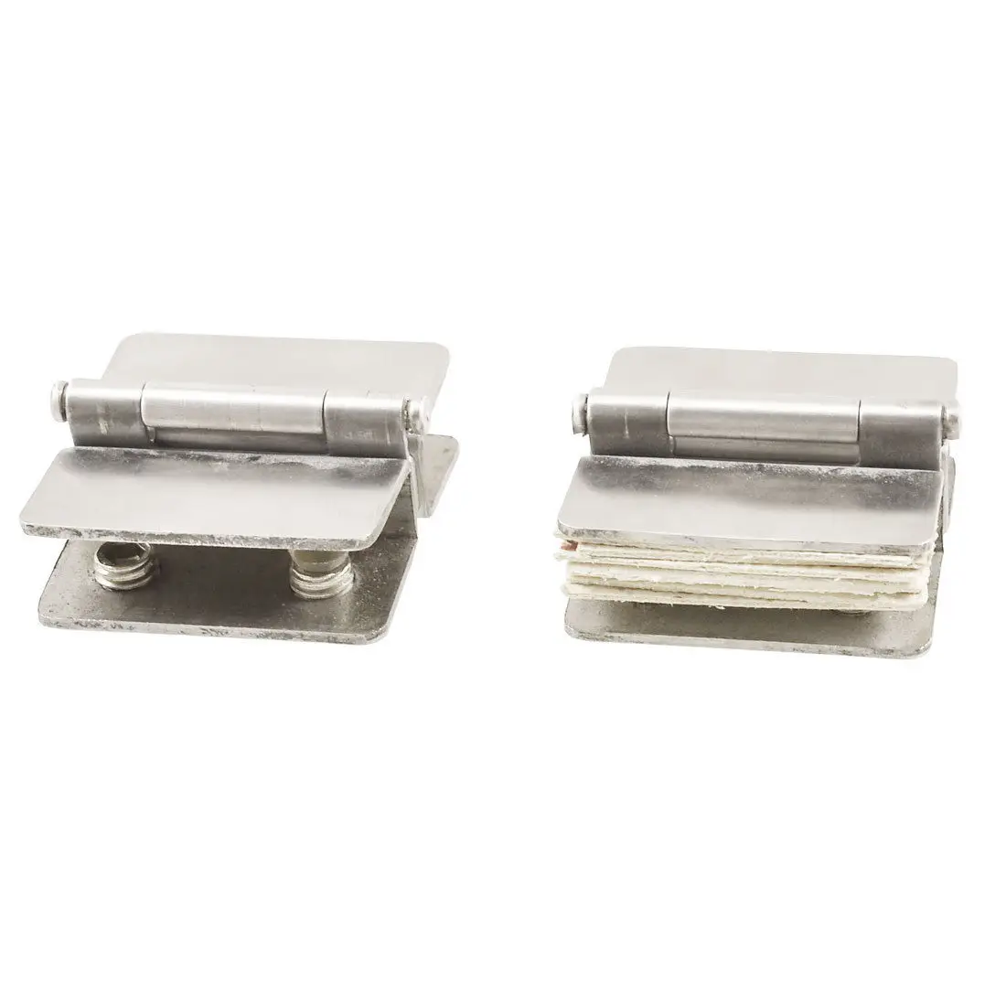 

2pcs Hardware Glass to Glass Door Double Clamp Shower Hinges