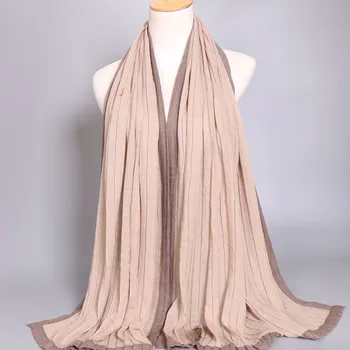 

hijabs scarf viscose cotton muslim head cover shawl bandana islam feminino pareo sarong stoles 135g patchwork shawls wrinkle