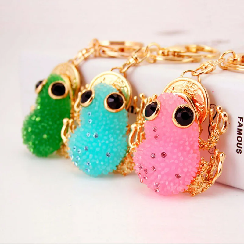 High Quality Gold Lucky Toad Riches Money Toad Coin Frog Keychain