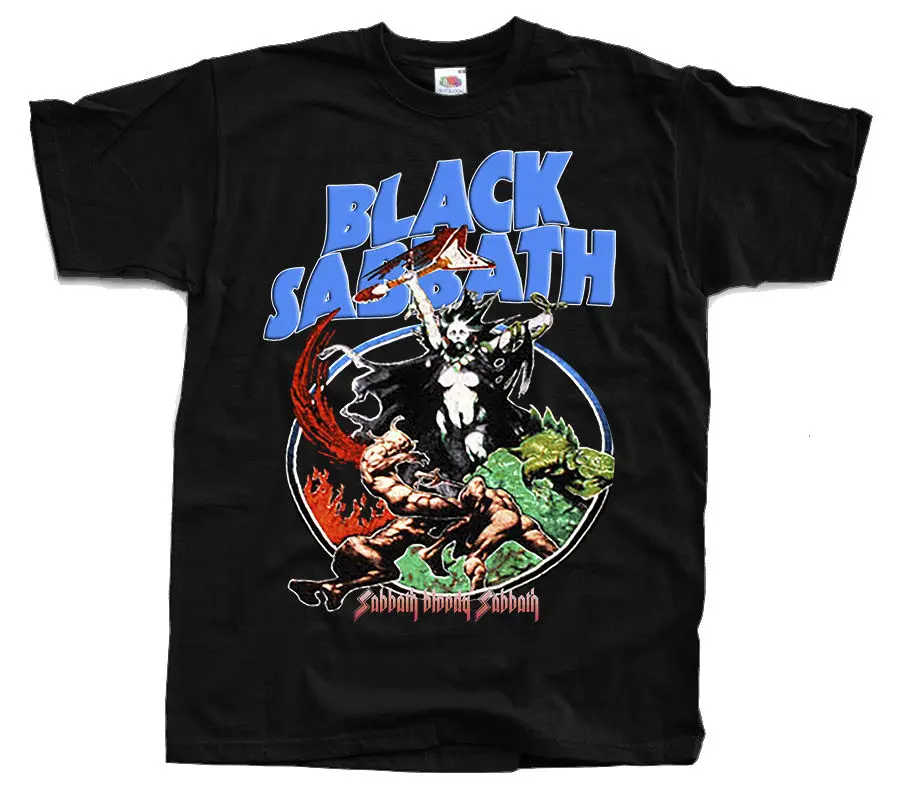 BLACK SABBATH World Tour 1978 ver. 2 Ozzy Never Say Die T-Shirt (черный) S-5XLHipster крутые топы с круглым вырезом |