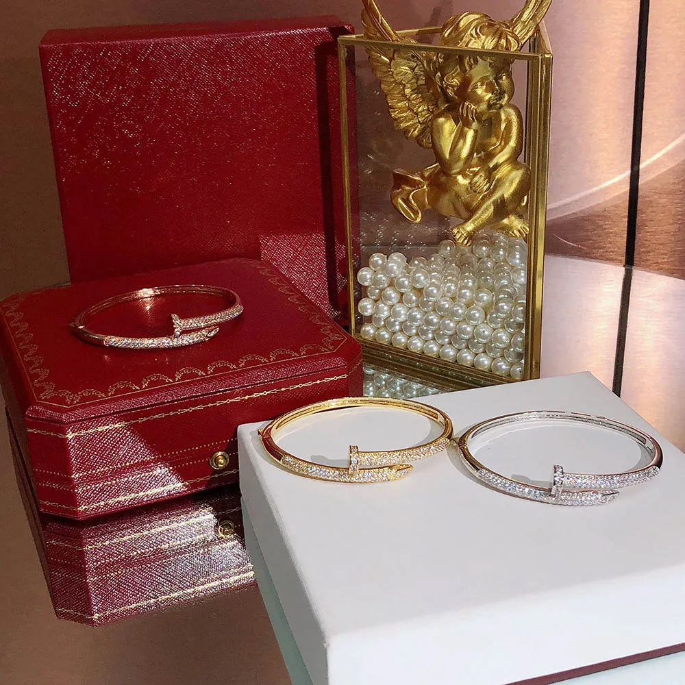 

2019 Hot brand S925 sterling silver nail Bracelet French quality personality celebrity ball hundred fashion cute lady bracelet