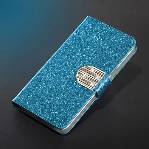 Роскошный Популярный Модный чехол для samsung Galaxy J7() J710 J710F, чехол-книжка с бумажником, дизайнерский чехол для мобильного телефона - Цвет: Blue diamond