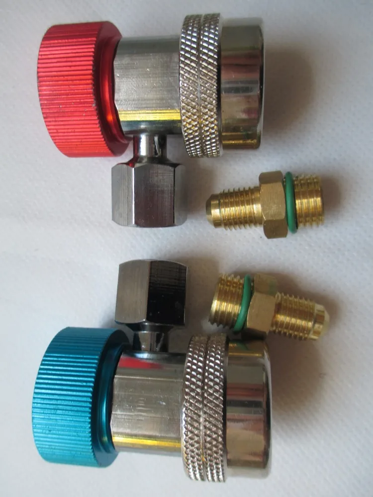 

One Pair AC R134a 90 Interface QC-LH Quick Connector Adapter Coupler Car Auto Air-Conditioning Accessories Tools Free Shipping