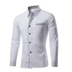 YJSFG дом моды мужской рубашки плюс Размеры 4XL рубашка с длинными рукавами Для мужчин тонкий Дизайн официальных смарт-повседневные платья