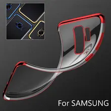 

Phone Case For Samsung S6 S7 S8 S9 edge A6 Plus Plating Transparent Cases Cover For Samsung J2 Pro A5 A7 A6 2018 J5 J7 Prime