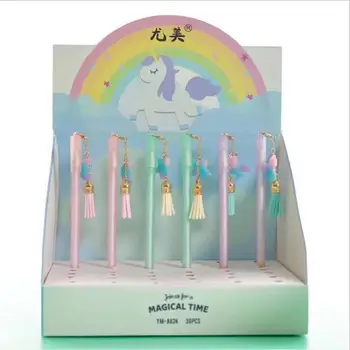 

36pcs Creative Stationery Student Pen Unicorn Donut Gel Pen Full Needle Black Ink Pen School Supplies Office Supplies 0.5mm