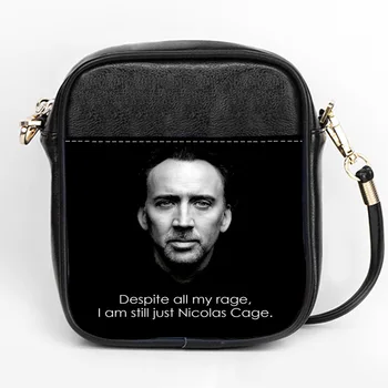 

New fashion Nicolas Cage Sling Bag Custom Women Sling Shoulder Bags Leather Mini Girls Tote Party Bag DIY Sling Bag