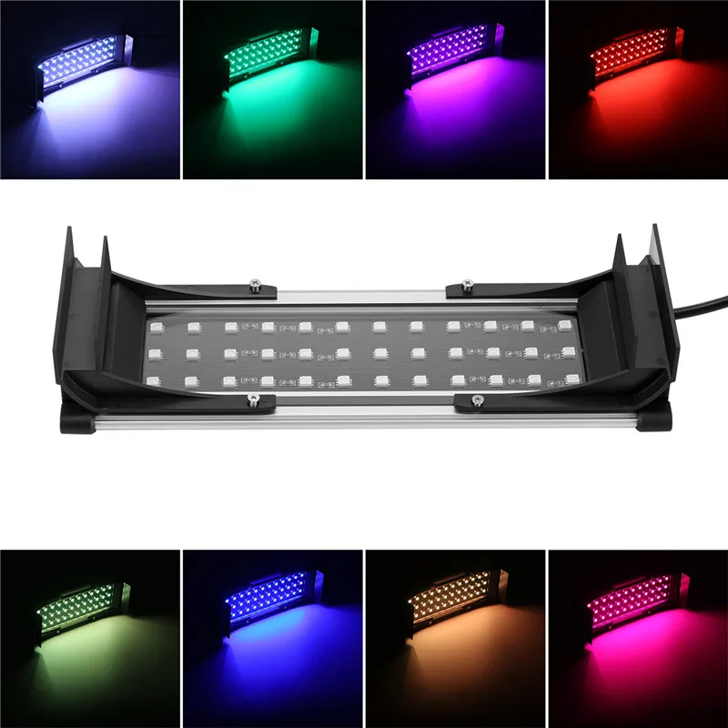 

ABEDOE 10" RGB Remote Control 8W 36-LED Aquarium Light Dimmable Fish Tank Lamp for Pool Pond Decoration AC 100-240V