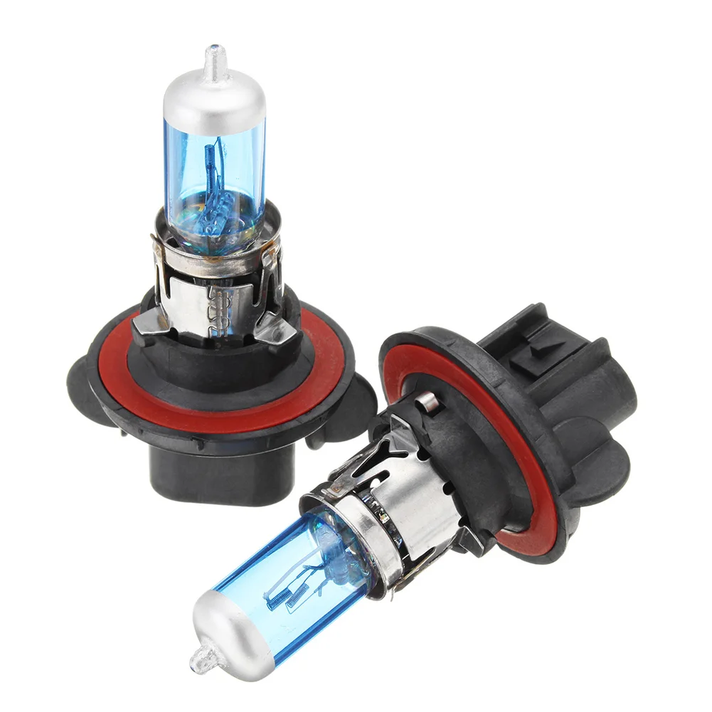 

1 Pair H13 9008 100/90W 5900K Super White High Low Beam Headlight Halogen Light Bulbs M8617