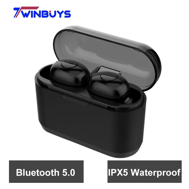 TWS Bluetooth 5 0 наушники с HD микрофоном беспроводные вкладыши зарядным боксом для IPHONE
