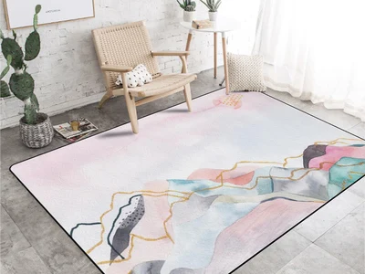 Абстрактная розовая дорожка с чернилами пейзаж гостиная диван китайский современный минималистичный прикроватное одеяло для спальни