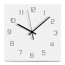 Креативные деревянные настенные часы квадратные арабские цифры декоративные часы современный дизайн бесшумные деревянные подвесные настенные часы домашний декор
