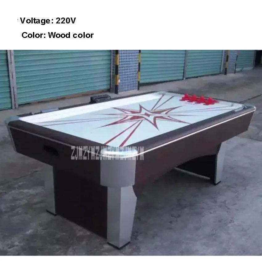 7 футов воздушный хоккейный стол для внутреннего соревнования игровой стол игровое оборудование с 4 шайбами 4 шт войлочный молоток толкача сцепление WH7005 - Цвет: 220V-Wood color