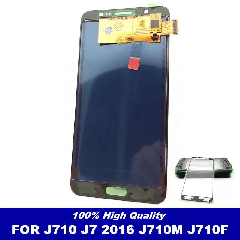

100% Tested Working Display For Samsung Galaxy J710 J7 2016 J710F J710M LCD Touch Screen Digitizer Replacement Stricker Glass