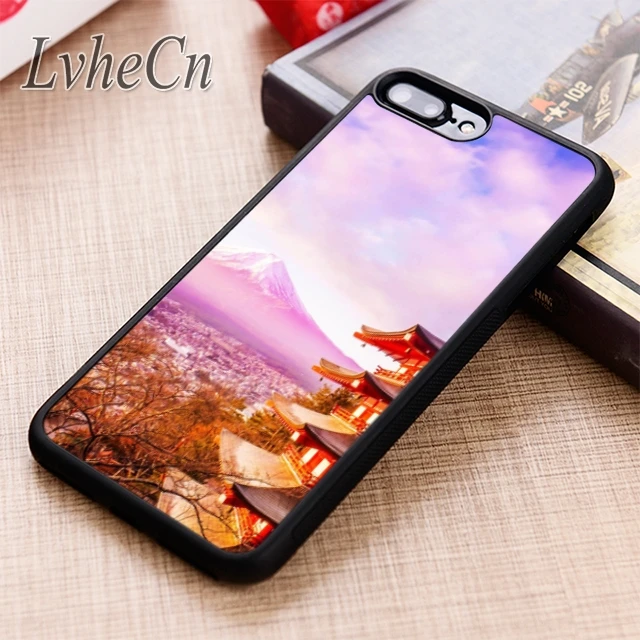 Чехол для телефона LvheCn с японскими горами iPhone 5 6 6s 7 8 plus X XR XS max 11 12 Pro Samsung Galaxy S7 edge S8