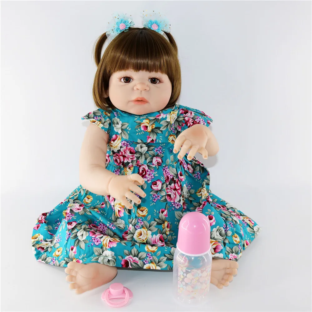 55 см силиконовая кукла для новорожденной девочки, реалистичные игрушки 22 дюйма, кукла для новорожденной принцессы, подарок для новорожденной