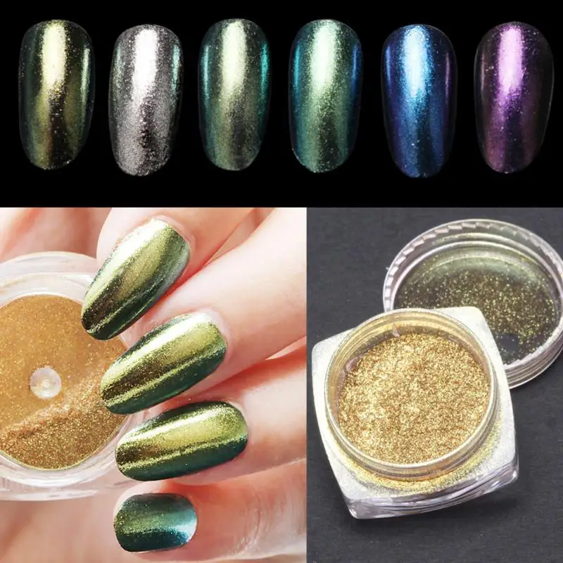 Горячая блестящие дизайн ногтей порошок Bling Colorfol пигмент лак для украшения