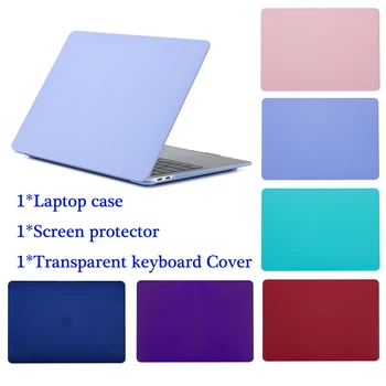 

2018 New Matte Hard Case Cover for MacBook Pro 13 A1706 case for macbook pro 15 touch bar A1707 Matte Laptop Case for A1708 Case