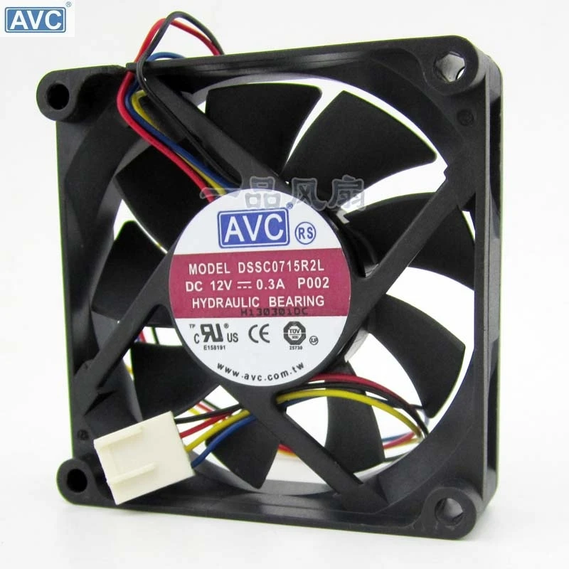 For AVC DSSC0715R2L, P002 DC 12V 0.3A 4 wire 4 pin