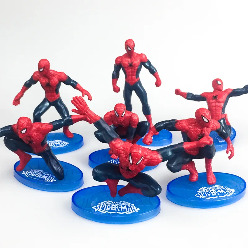 

Seven sets of Spider-Man Cake Decoration Excellent Spider-Man Doll Baking Decoration Model Handmade