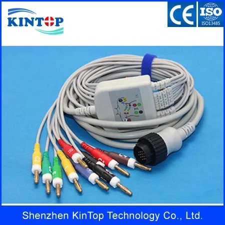 KENZ PC-104 10 Leads ECG EKG Cable AHA