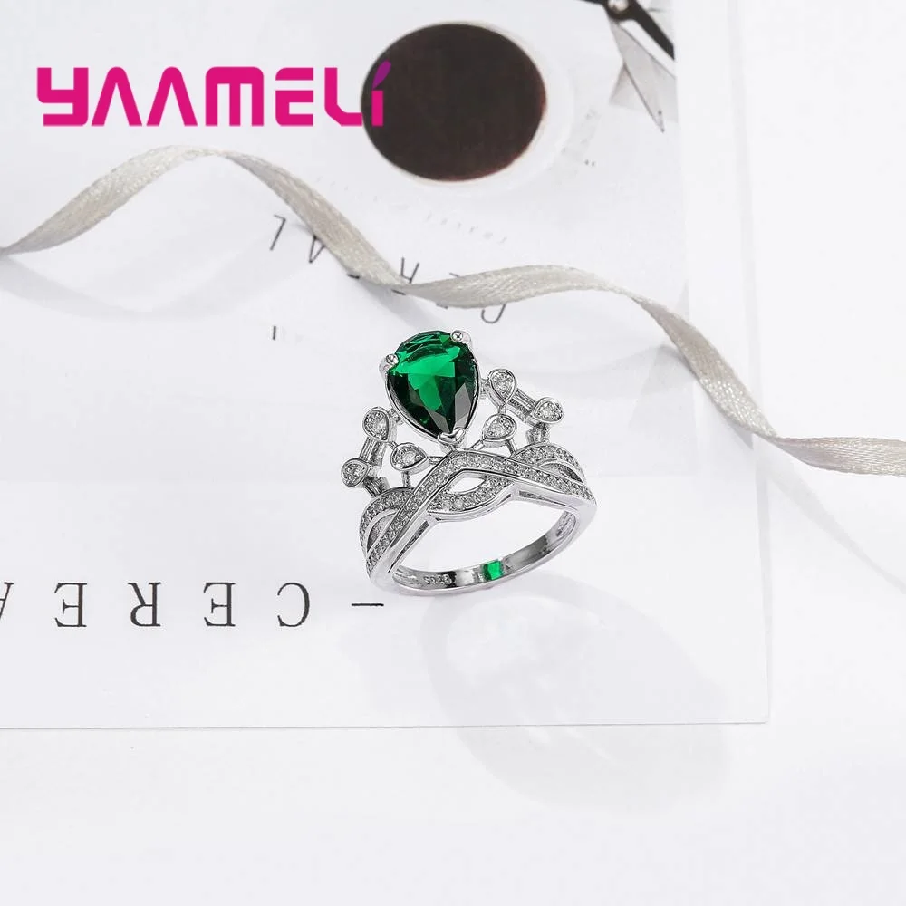 YAAMELI 925 Sterling Silver Special Ring Personality Shape Finger Rings for Women Amazing Wedding Anniversary Jewelry