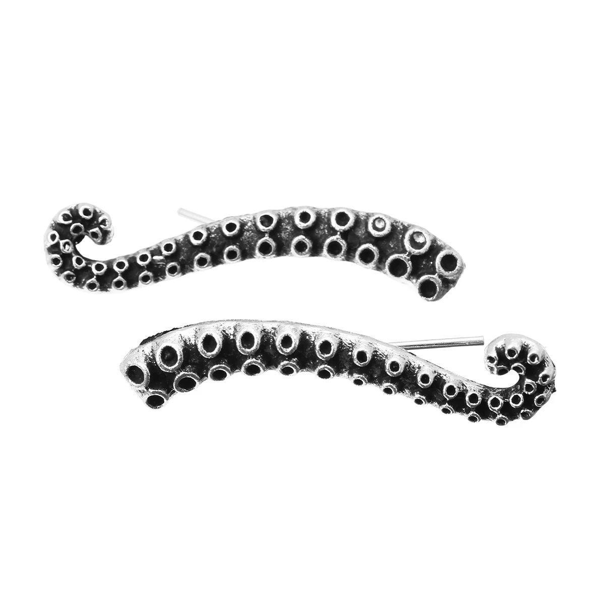 Fashion Octopus Tentacle Earring Vintage Punk Ear Piercing Cuff Clip-On Pin Earrings For Women Men Hip Hop Stud Earring Jewelry