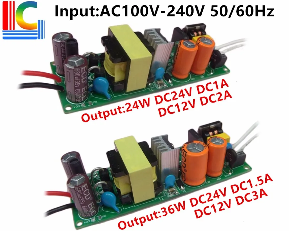 

24W 36W Constant Voltage LED Driver 12V 24V Switching Power Supply 1A 1.5A 2A 3A Lighting Transformer 110V 220V CE EN55022