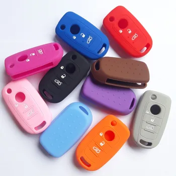 

20pcs Funda Silicon Skin Jacket Cap Cover For Fiat Tipo Toro 500X Egea Dodge Neon 3 Button Flip Remote FOB Key