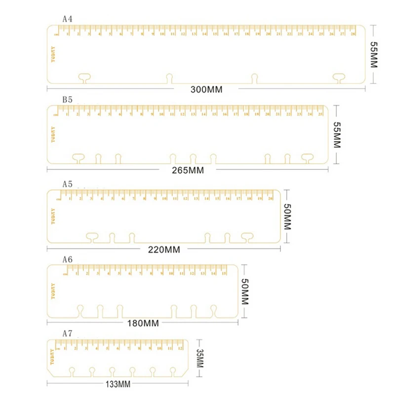 Поделки ПВХ катушка Тетрадь матовый разделитель 6 отверстий с отрывными листами, спиральный тетрадь для записей линейки закладки