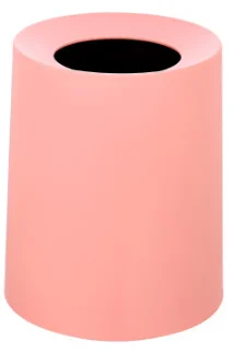 Креативный двухслойный контейнер для мусора в скандинавском стиле, органайзер для домашнего декора, без крышки, матовое круглое мусорное ведро LF234 - Цвет: Розовый