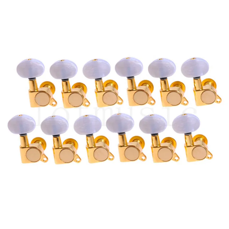 12Pcs Tuning Pegs Keys Tuners Machine Heads for Acoustic Guitar Parts