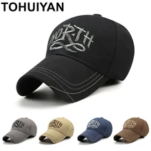 TOHUIYAN для мужчин женщин бейсболка с буквами Винтаж Хлопок вводной Snapback хип хоп кепка кость кепки s унисекс Регулируемый Защита от Солнца шапки