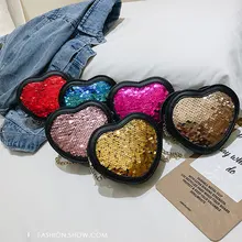 Monsisy/ модный детский кошелек для монет с сердечками для девочек, маленький кошелек для мелочей, Детская блестящая сумка с блестками, милый кошелек для малышей, подарок