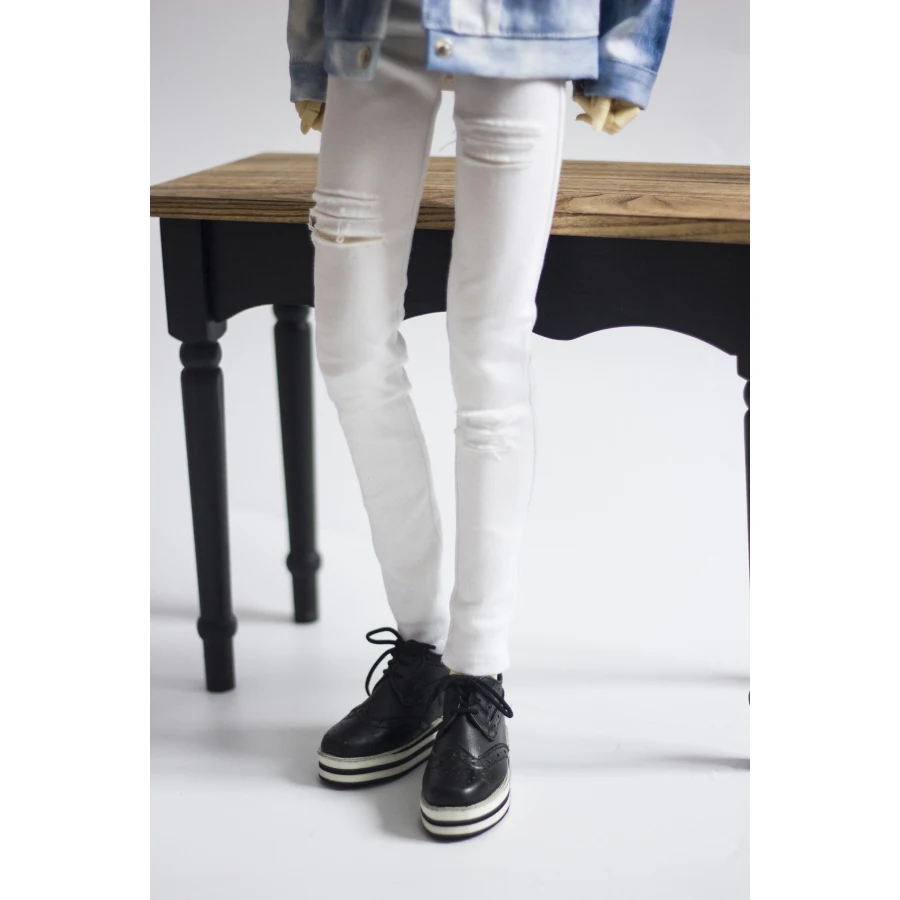 

BJD DOLL WHITE Jeans Pants Trousers Outfits Clothing For 1/4 Male 1/3 SD17 70cm24" Tall BJD doll SD DK DZ MSD AOD DD Doll Wear