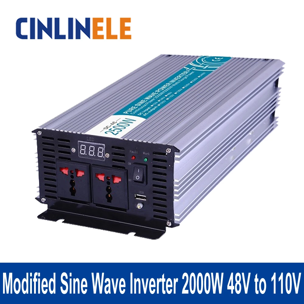 

Shine Series Modified Sine Wave Inverter 2000W CLM2000A-481 DC 48V to AC 110V 2000W Surge Power 4000W