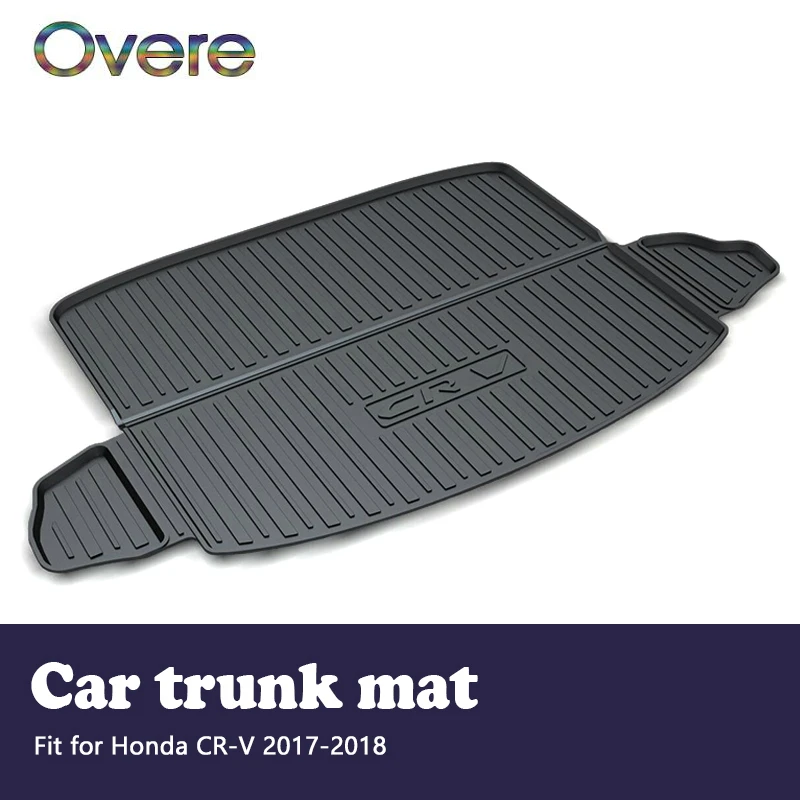 Overe 1Set Car Cargo rear trunk mat For Honda CR-V CRV 2017 2018 Styling Boot Liner Waterproof carpet Anti-slip mat Accessories Overe 1Set Car Cargo rear trunk mat For Honda CR-V CRV 2017 2018 Styling Boot Liner Waterproof carpet Anti-slip mat Accessories
