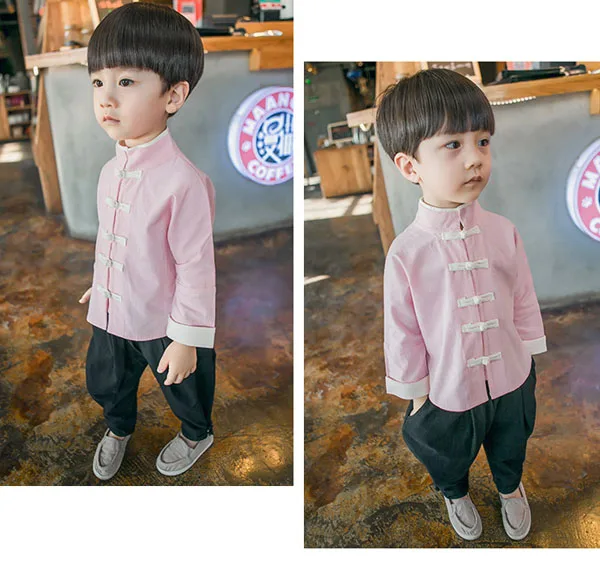 Комплект детской одежды, хлопковый костюм кунг-фу в китайском стиле
